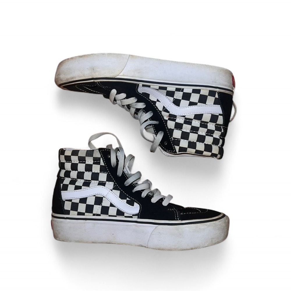 Vans Black and White Checkerboard High-Tops